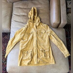 Market & Spruce Yellow Mid-Length Utility Jacket | Casual Outdoor Wear | Size L